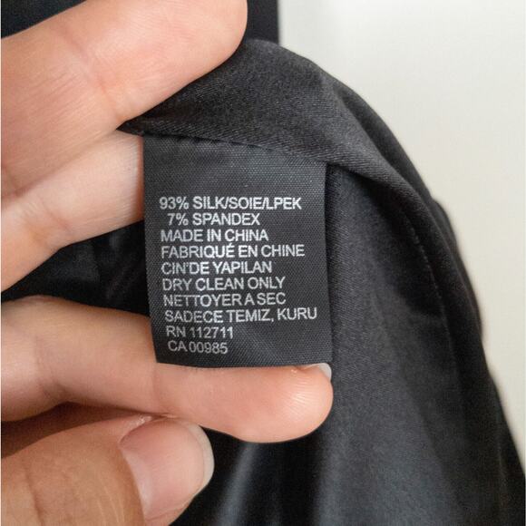 JAY GODFREY Blue Black Colorblock Sleeveless Silk Mini Dress Lined Women's 8 - Picture 4 of 4